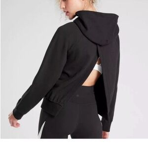 Athleta gently worn Black Open-Back Hoodie